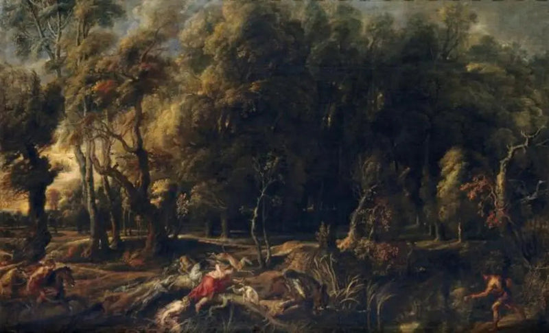 Atalante og Méléagre jakter Calydons villsvin - Peter Paul Rubens