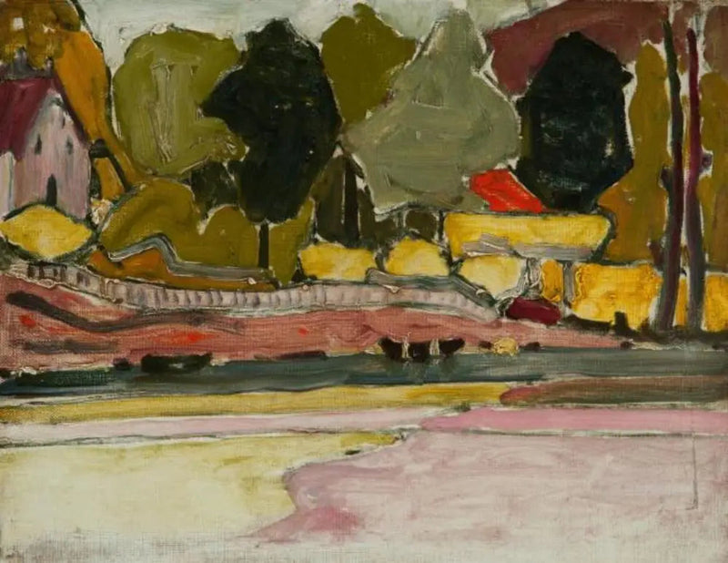 Ved bredden av en elv - Piet Mondrian