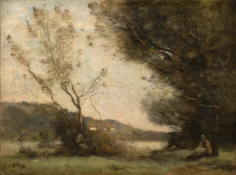 Ved elvebredden - Jean-Baptiste Camille Corot