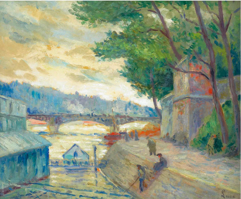 Ved bredden av Seinen - Maximilien Luce