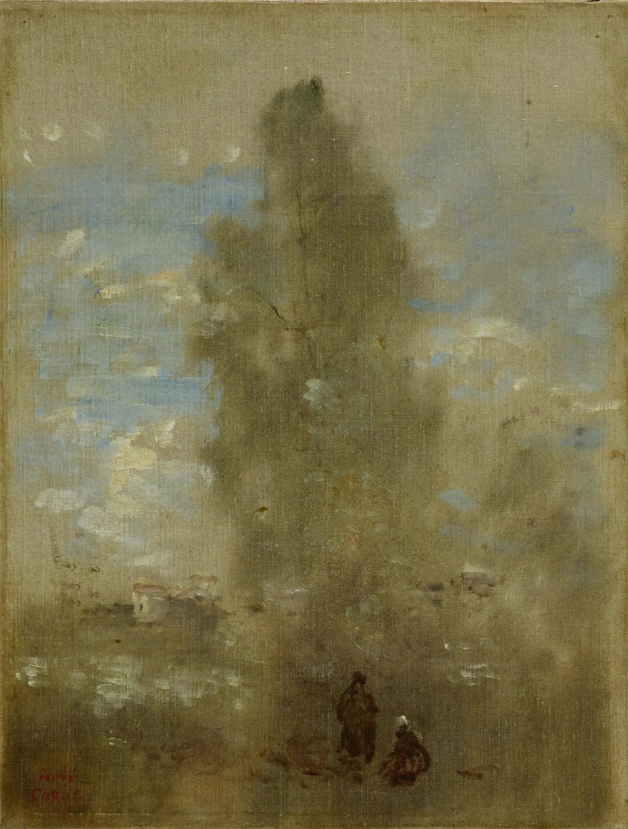 Ved bredden av innsjøen - Jean-Baptiste Camille Corot