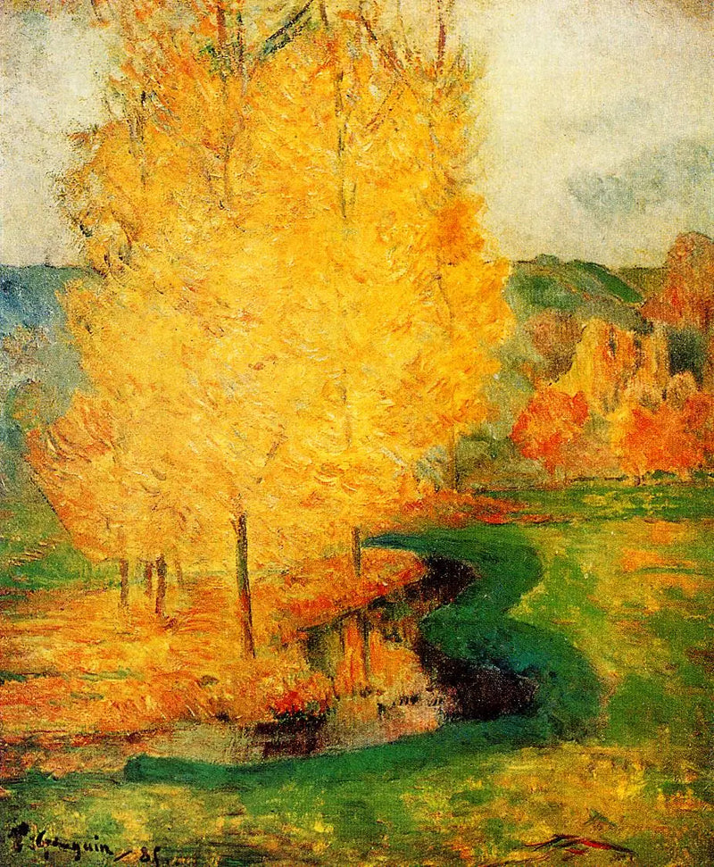 Ved bekken, høst - Paul Gauguin