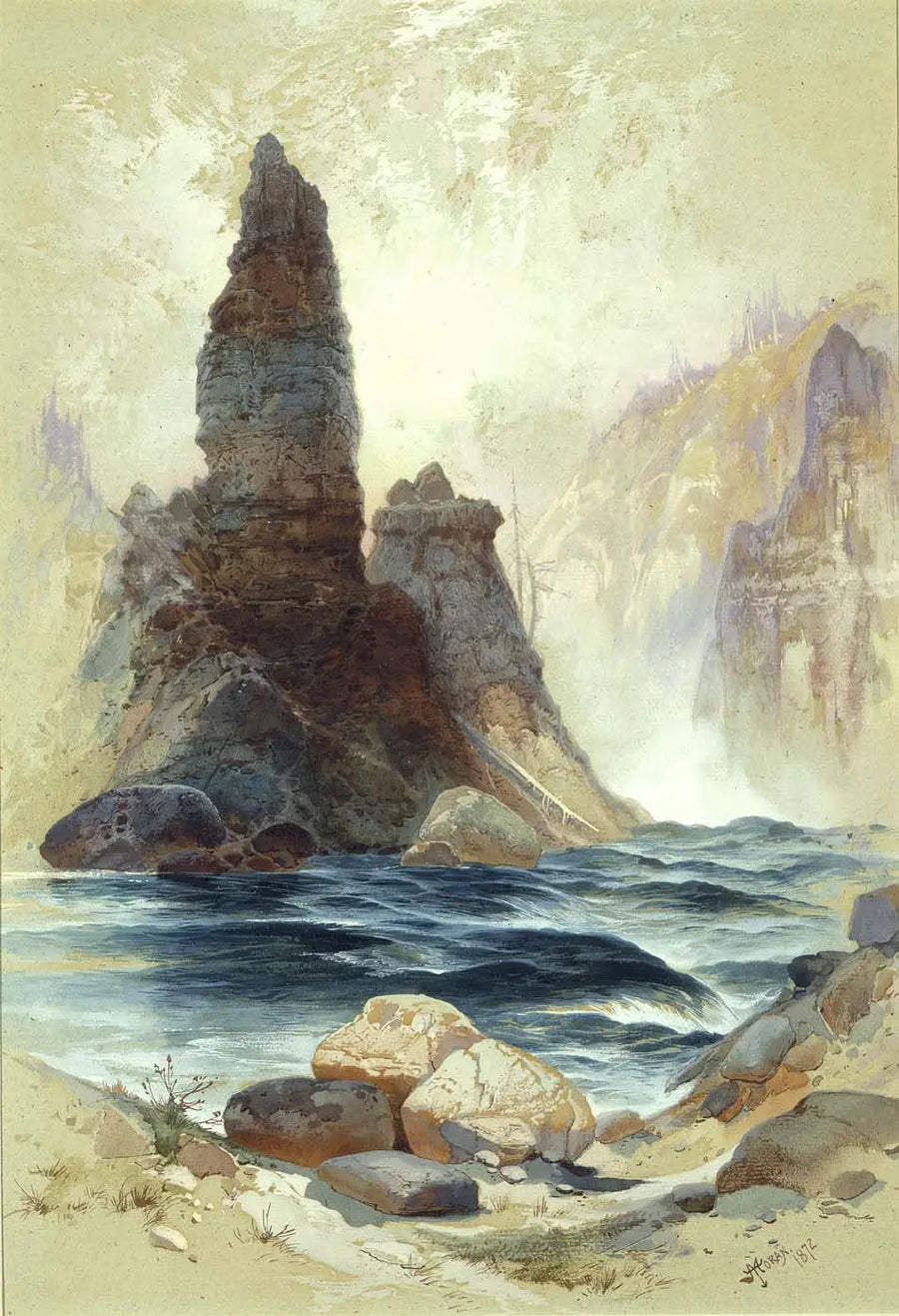 Over fossene Tower, Yellowstone - Thomas Moran

Source:
Au-dessus des chutes Tower, Yellowstone - Thomas Moran