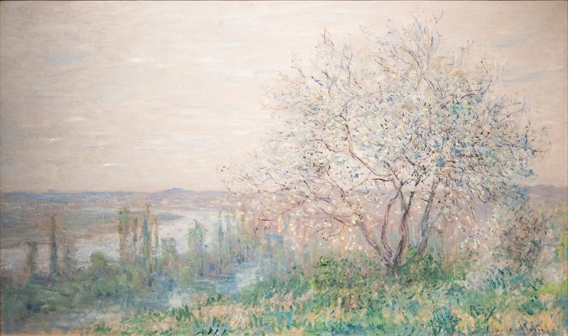 Over Vétheuil, fjæreffekt W587 - Claude Monet