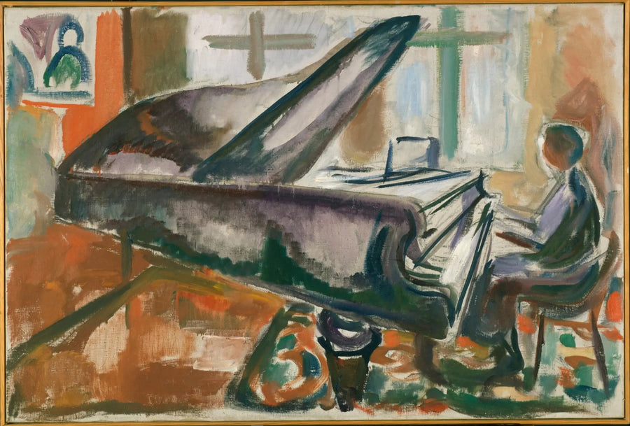 Ved det store pianoet - Edvard Munch