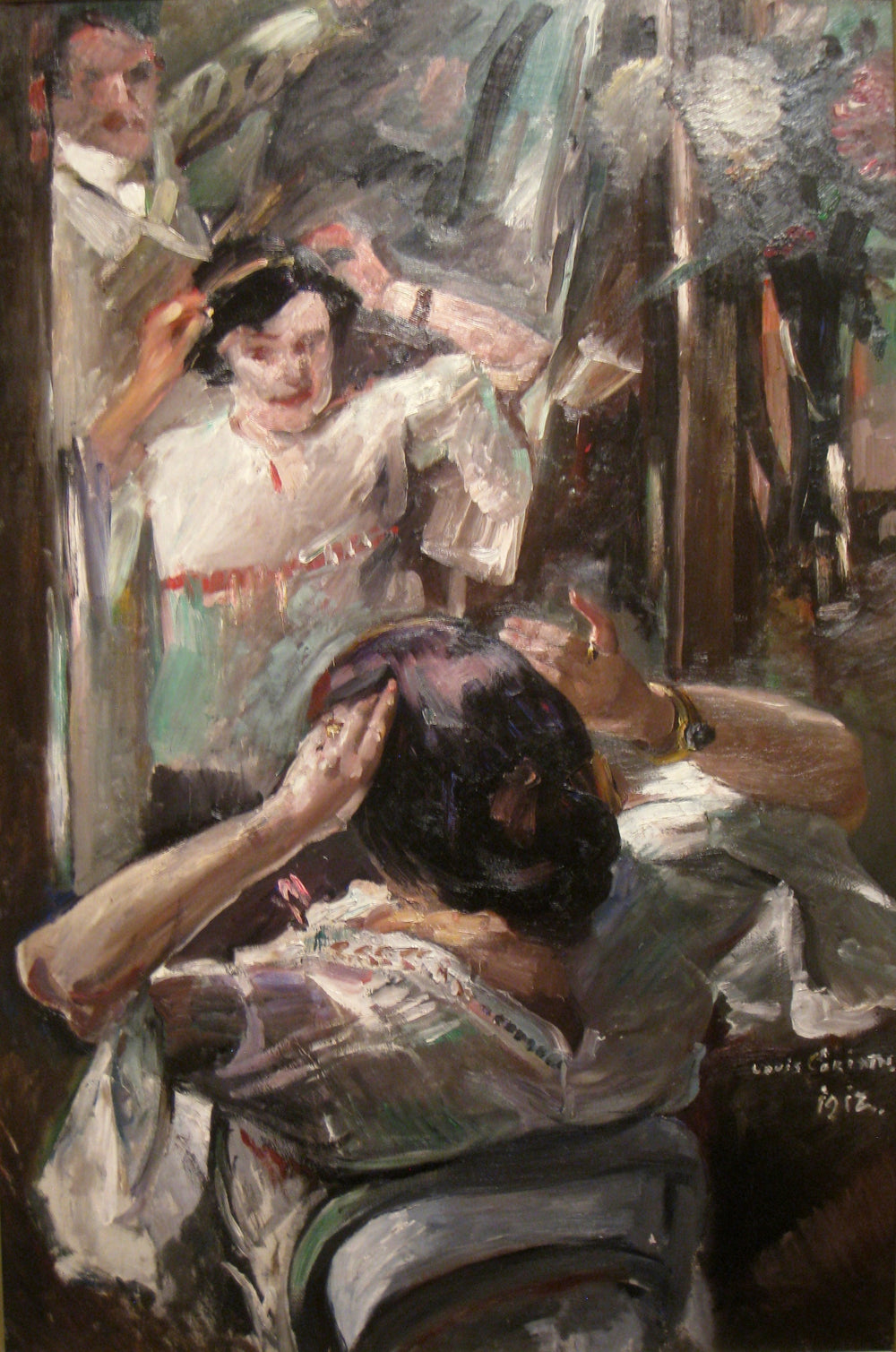 Au Mirror - Lovis Corinth image 1 copie de tableau peinte à la main