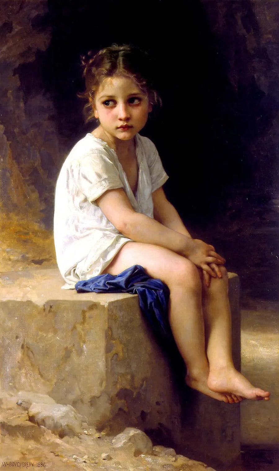 Ved foten av klippen - Bouguereau