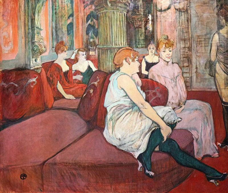 I Salongen i rue des Moulins - Henri de Toulouse-Lautrec