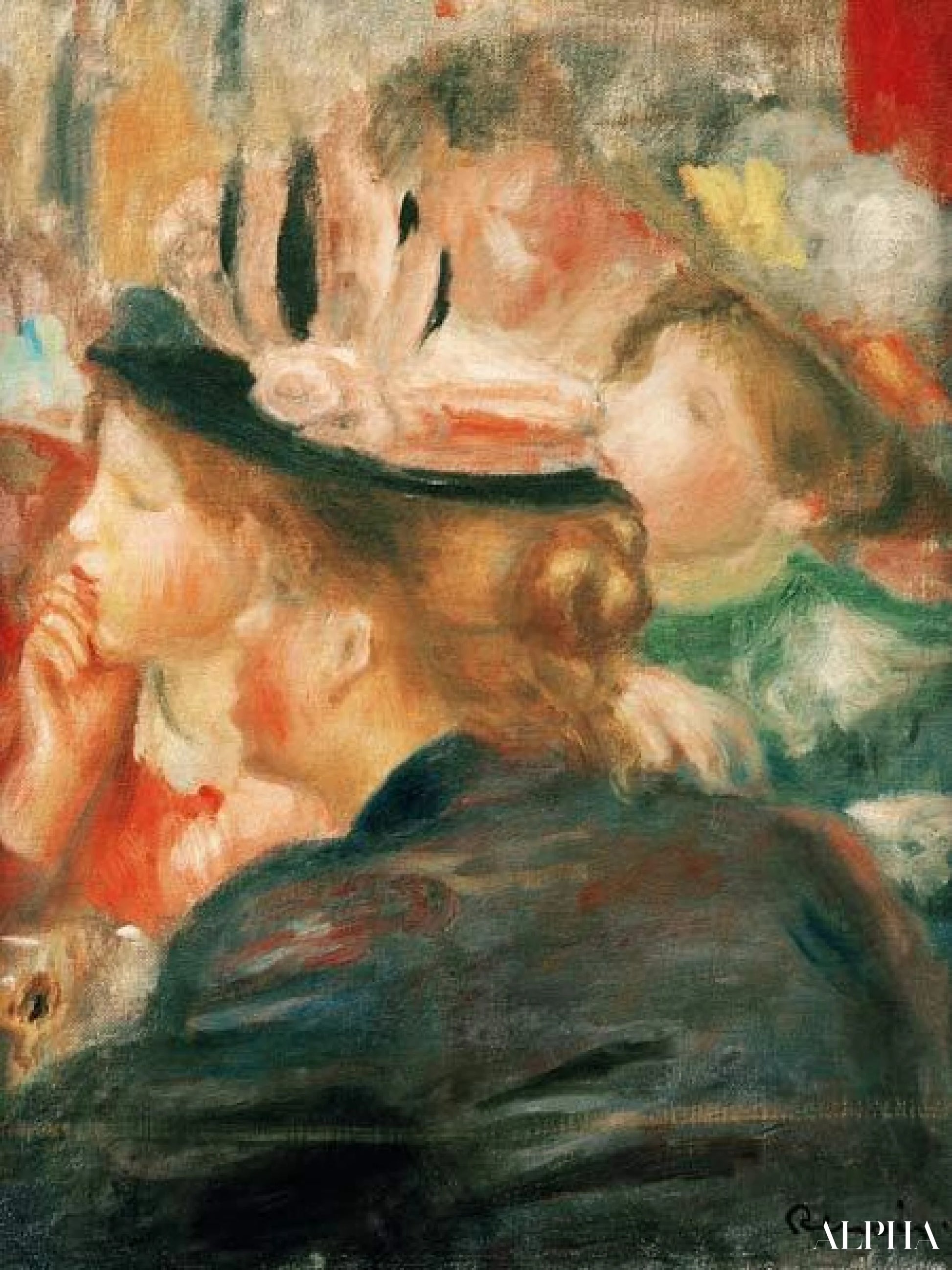 På teateret - Pierre-Auguste Renoir - Høykvalitets reproduksjoner av malerier og bilder