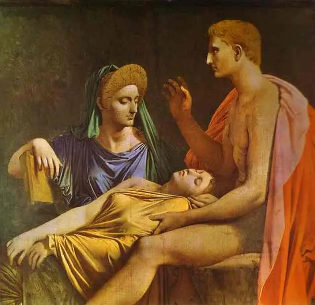 Auguste som lytter til lesningen av Aeneiden - Jean-Auguste-Dominique Ingres