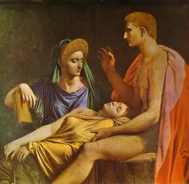 Auguste som lytter til lesningen av Aeneiden - Jean-Auguste-Dominique Ingres