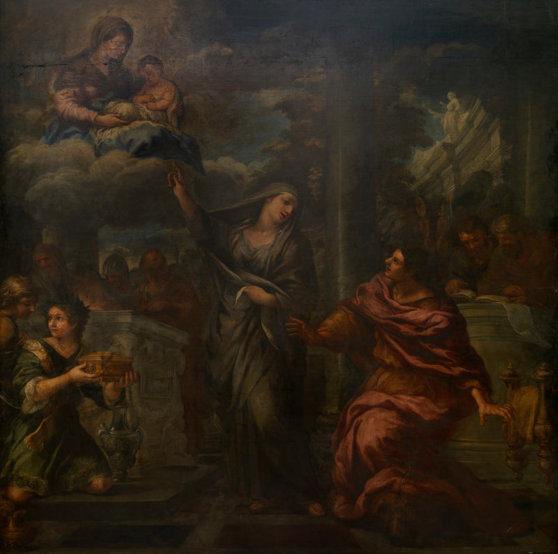 Auguste og den sibyllinske Tiburtine - Pietro da Cortona