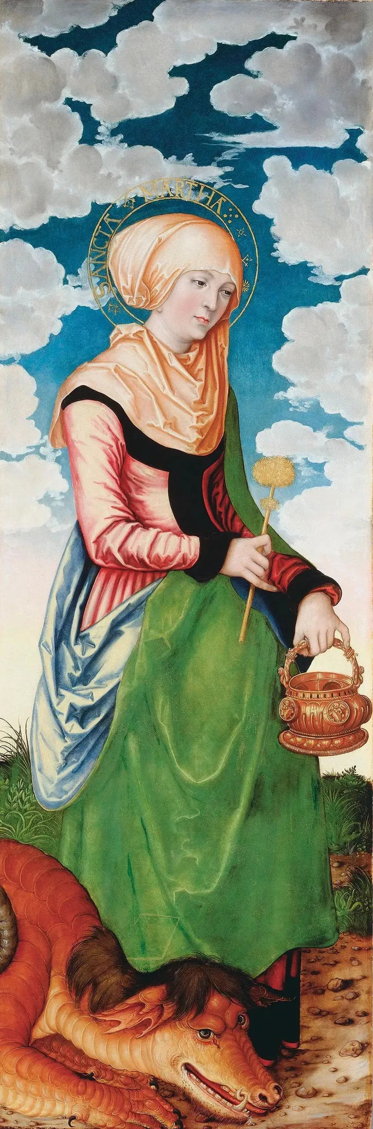 Korsfestelsen av Maria Magdalena: Saint Martha - Lucas Cranach den eldre