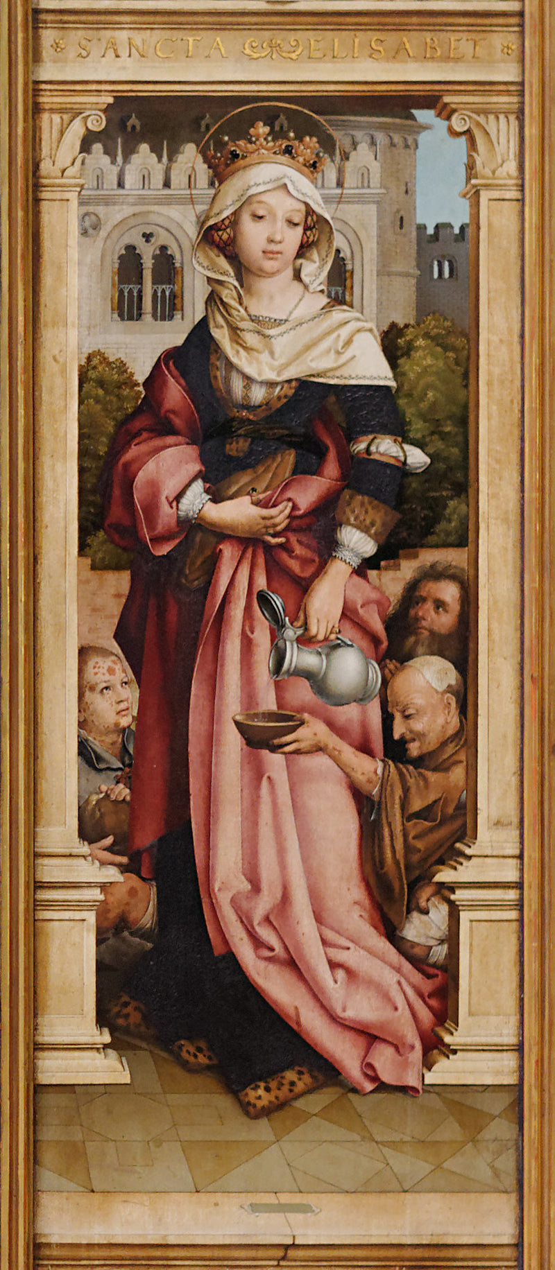 St. Sebastian-krus: Den hellige Elisabeth av Ungarn - Hans Holbein den eldre