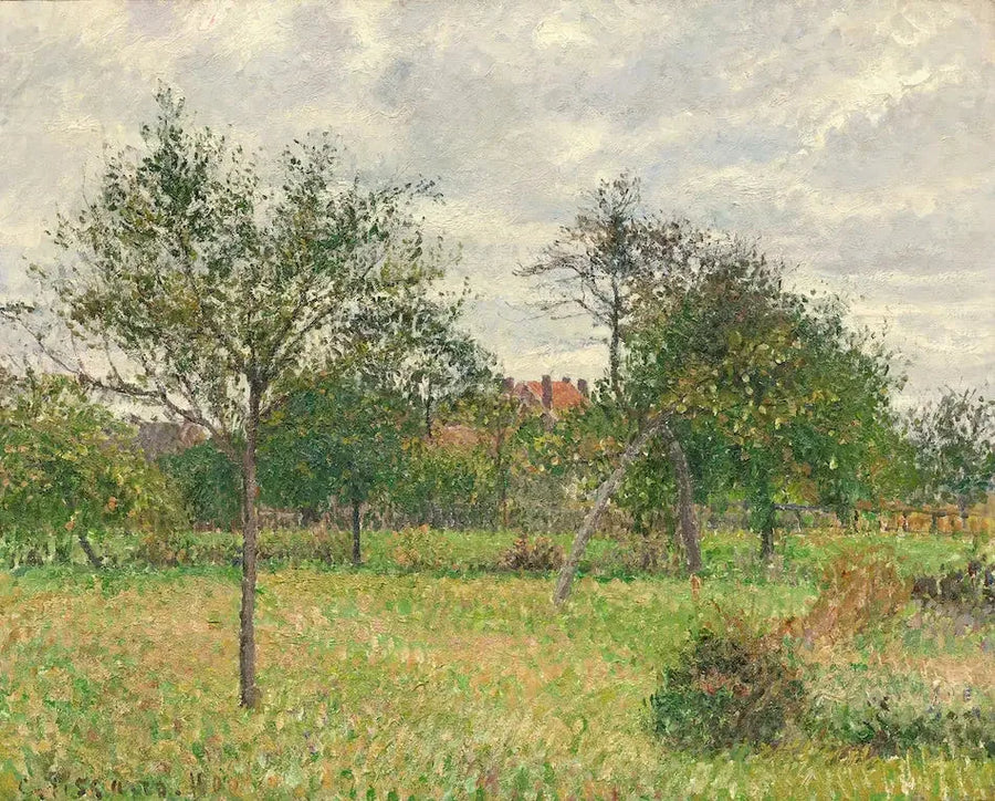 Høst, Morgen, Overskyet, Eragny - Camille Pissarro