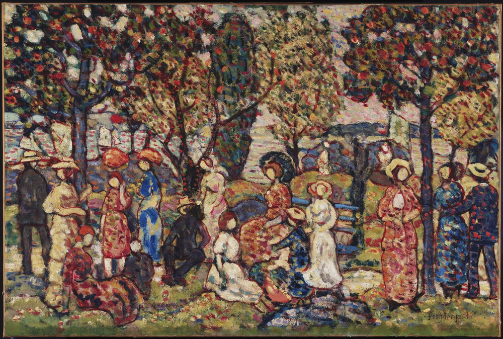 Automne - Maurice Prendergast image 1 copie de tableau peinte à la main