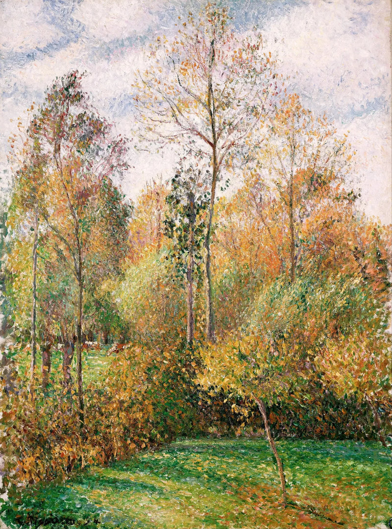 Høst, Poppeltrær, Éragny - Camille Pissarro