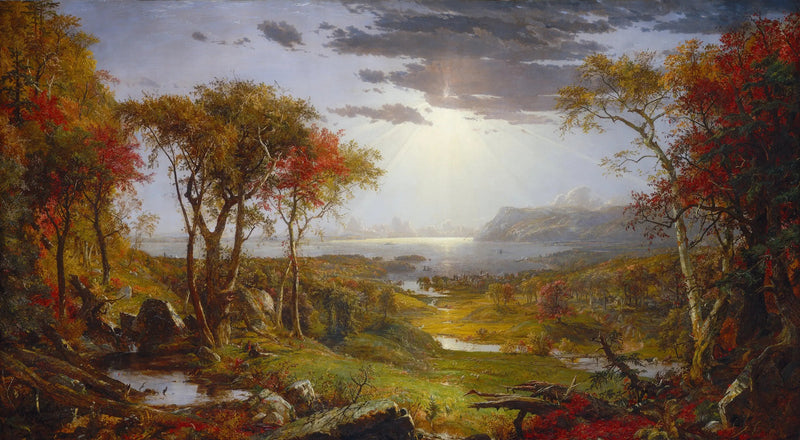 Høst - På Hudson-elven - Jasper Francis Cropsey