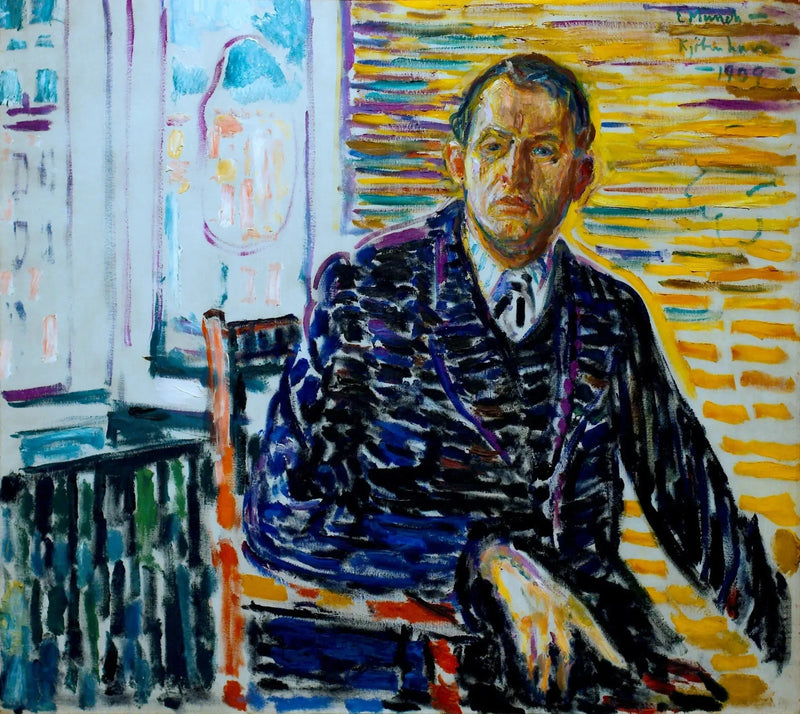 Selvbilde på klinikken - Edvard Munch