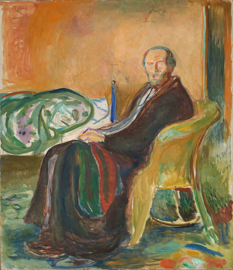 Selvbilde med spansk influensa - Edvard Munch