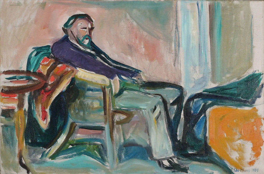 Selvbilde med spansk influensa - Edvard Munch