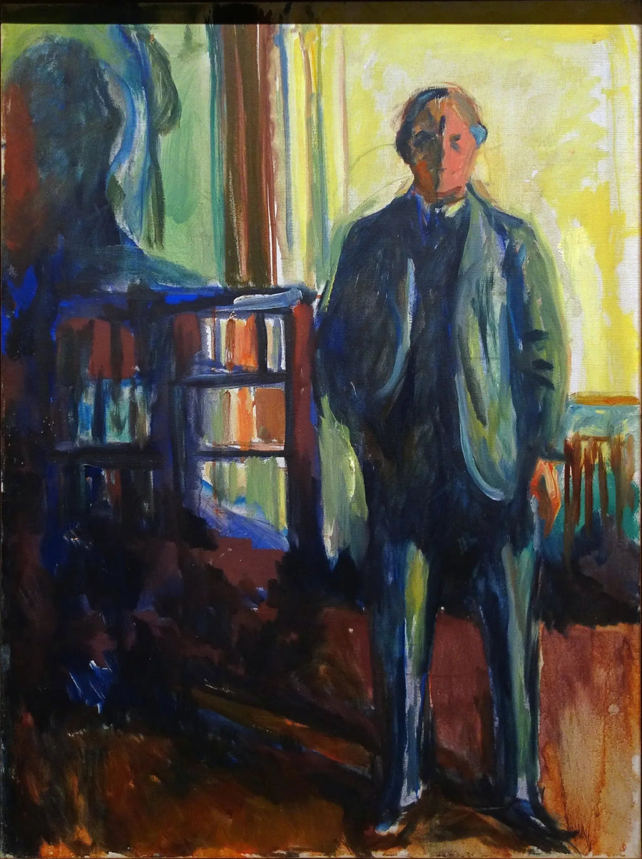Selvportrett med hånden i lommen - Edvard Munch