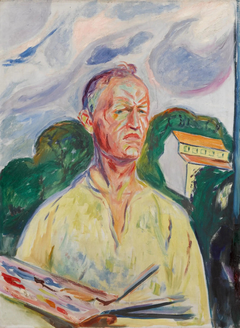 Selvportrett med palett - Edvard Munch