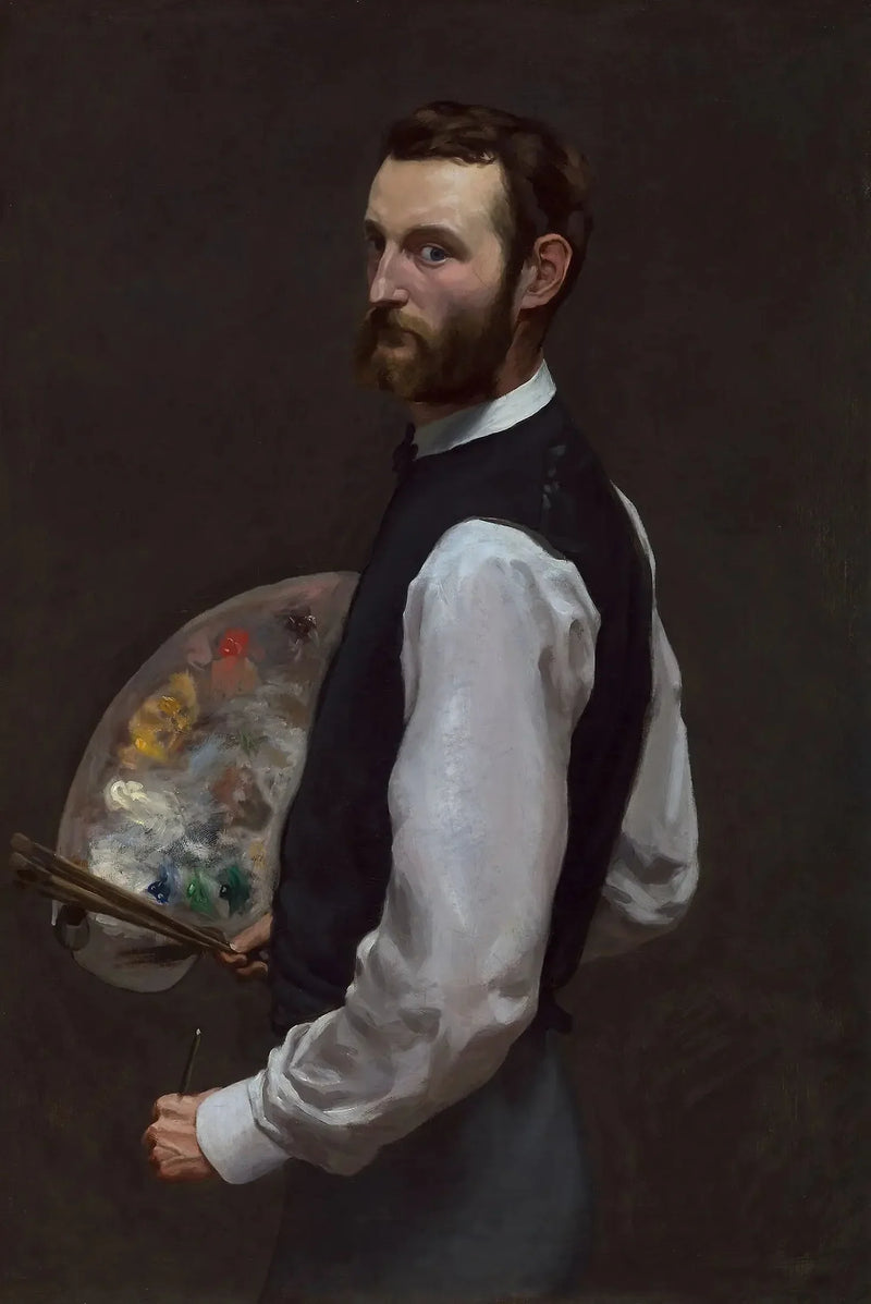Selvportrett med palett - Frédéric Bazille