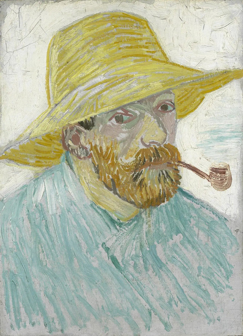 Selvbilde med pipe og stråhatt - Vincent van Gogh