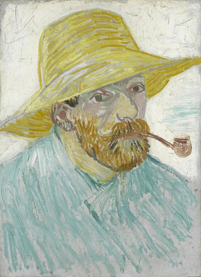 Selvbilde med pipe og stråhatt - Vincent van Gogh