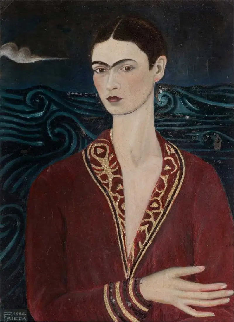 Selvportrett i fløyelskjole - Frida Kahlo