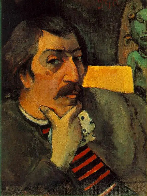 Selvbilde med idol - Paul Gauguin