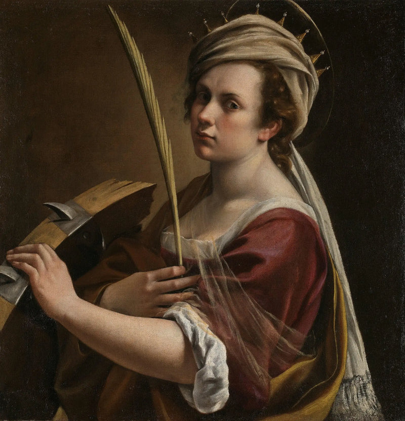 Selvportrett av St. Catherine av Alexandria - Artemisia Gentileschi