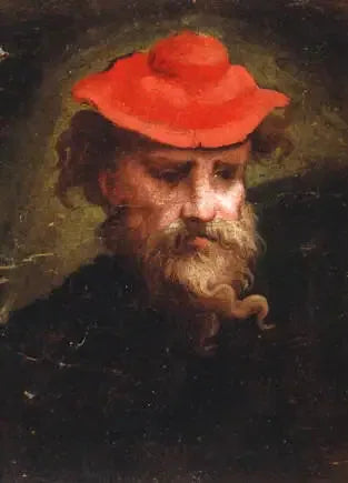 Selvportrett med rød lue - Parmigianino