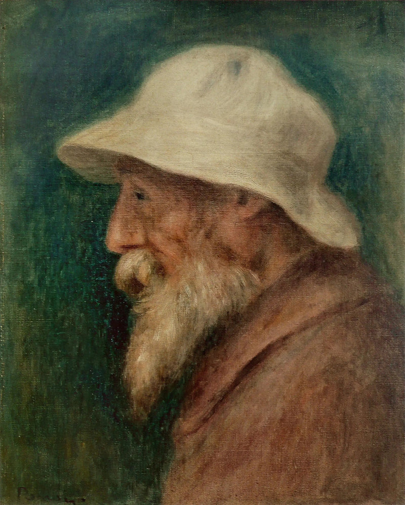 Selvportrett med hvit hatt - Pierre-Auguste Renoir