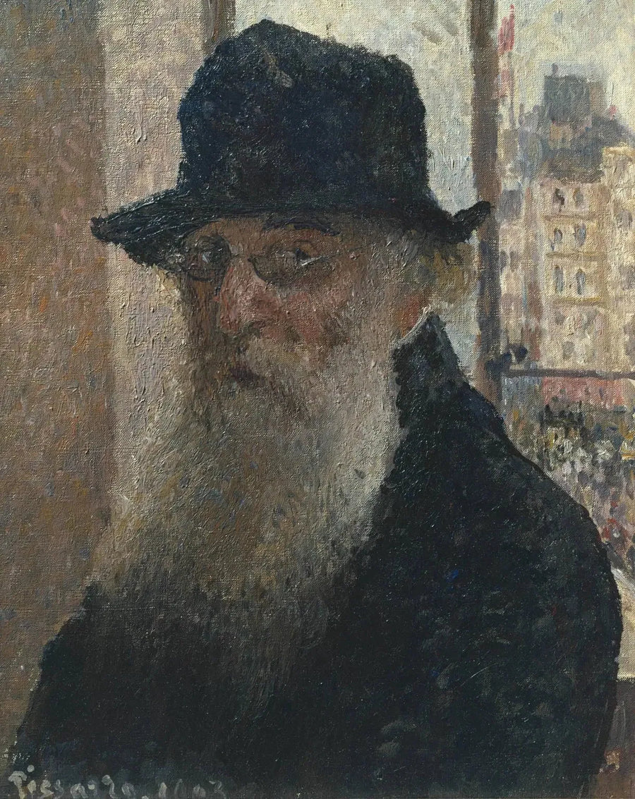 Selvportrett med hatt - Camille Pissarro