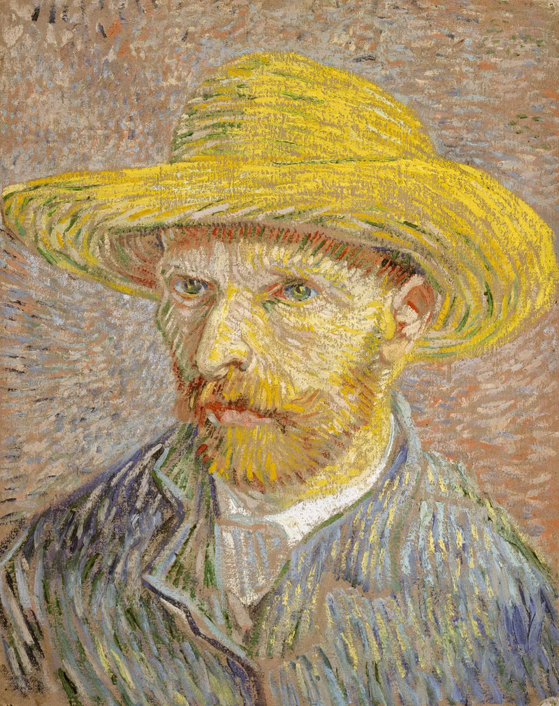 Selvportrett med stråhatt - Vincent van Gogh