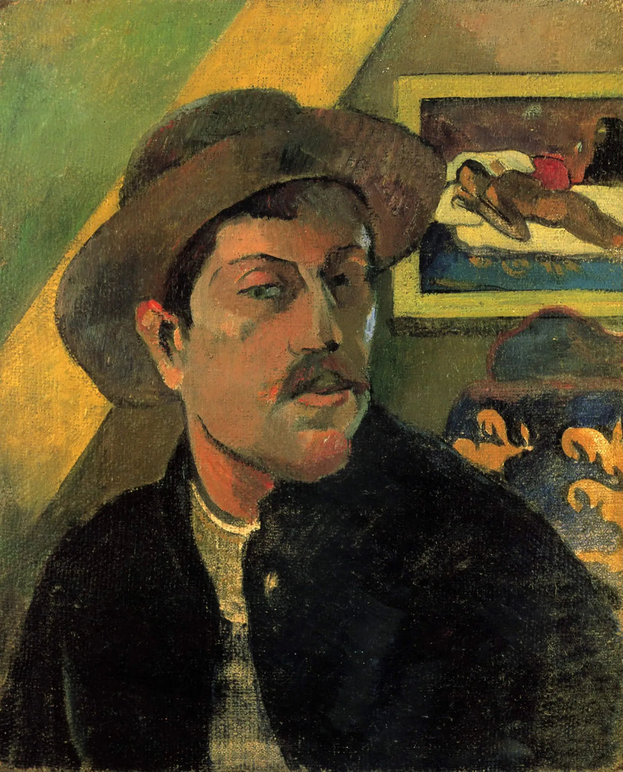 Selvportrett med hatt - Paul Gauguin
