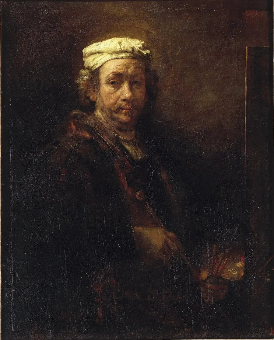 Selvportrett ved staffeli - Rembrandt