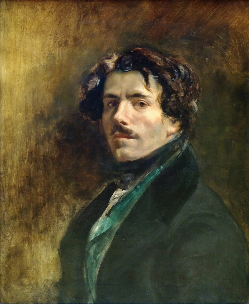 Selvportrett med grønn vest - Eugène Delacroix