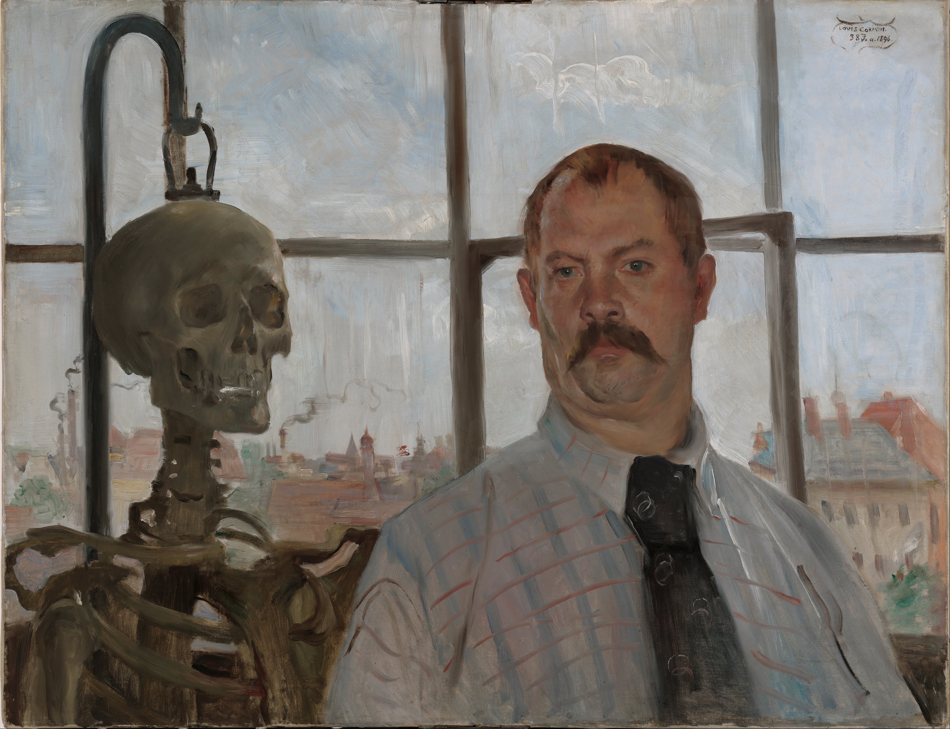 Autoportrait au squelette - Lovis Corinth image 1 tableau peint à l’huile sur toile