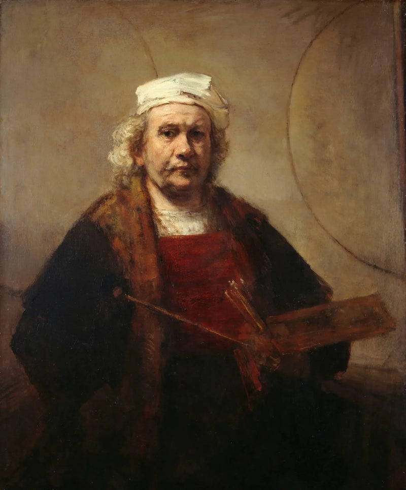 Selvportrett med to sirkler - Rembrandt