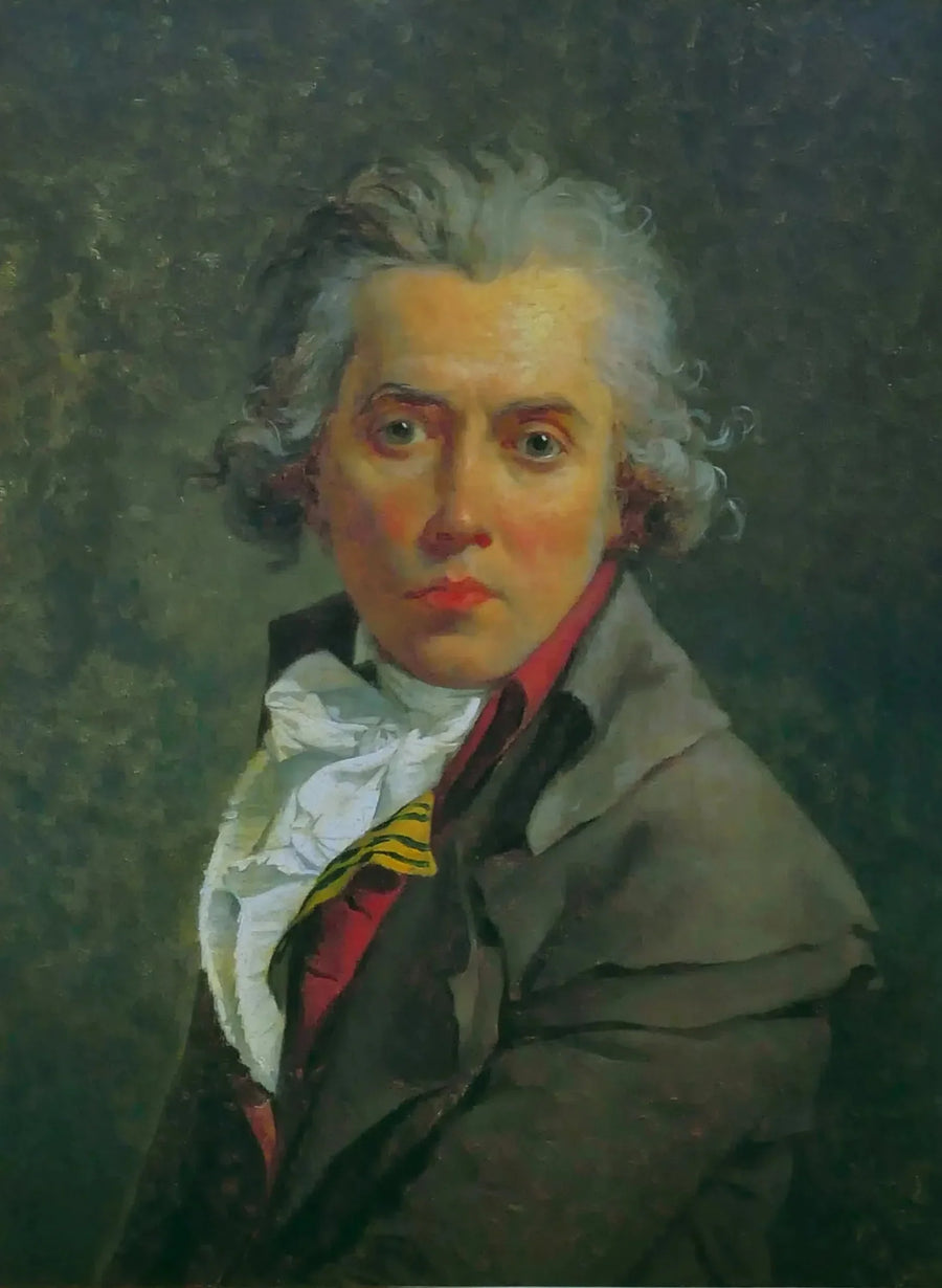 Selvportrett med tre klemmer - Jacques-Louis David