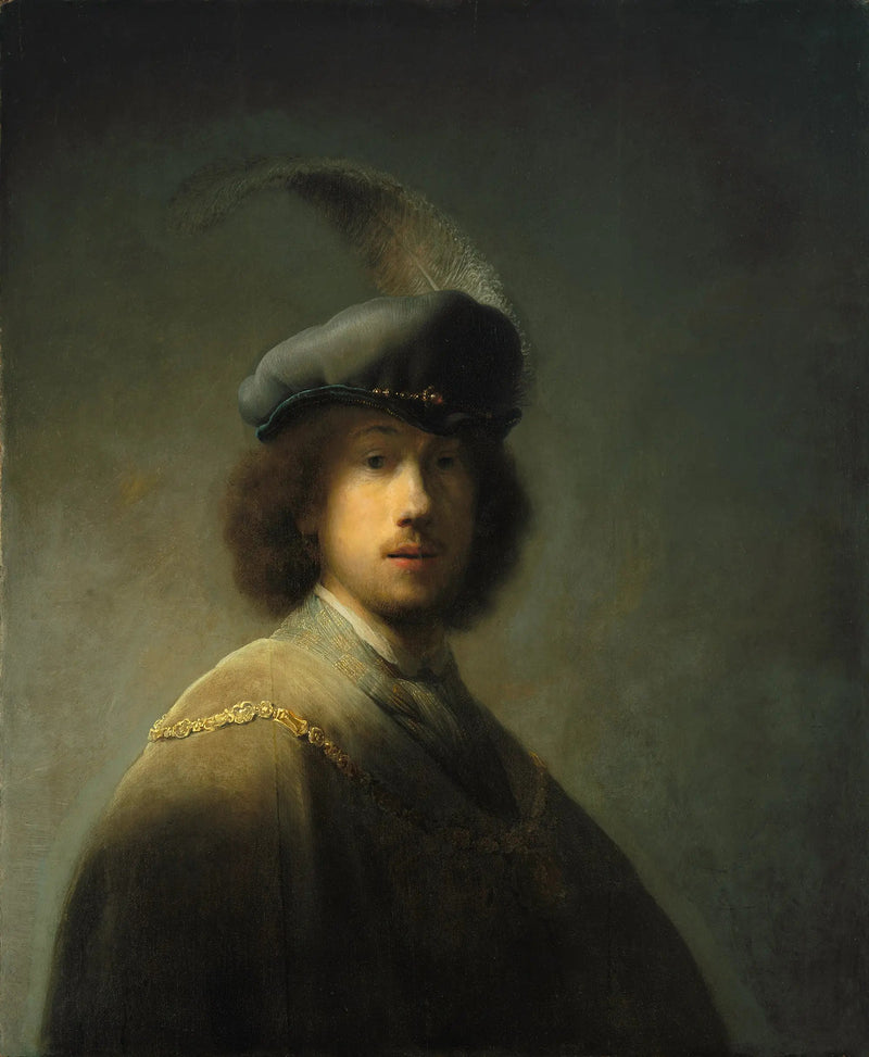 Selvportrett med fjærberet - Rembrandt