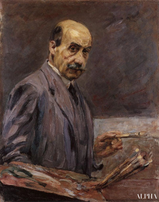 Autoportrait avec la palette vers la droite - Max Liebermann - Reproductions de tableaux et peintures haut de gamme