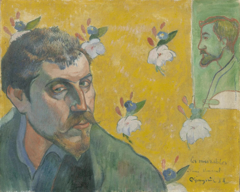 Selvportrett med portrettet av Bernard - Paul Gauguin