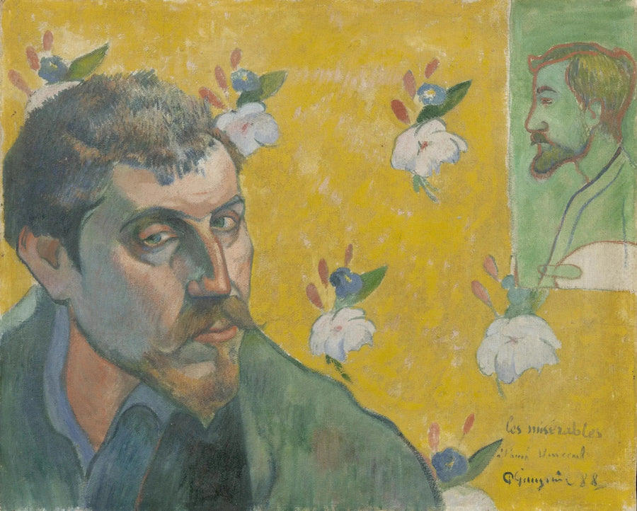 Selvportrett med portrettet av Bernard - Paul Gauguin