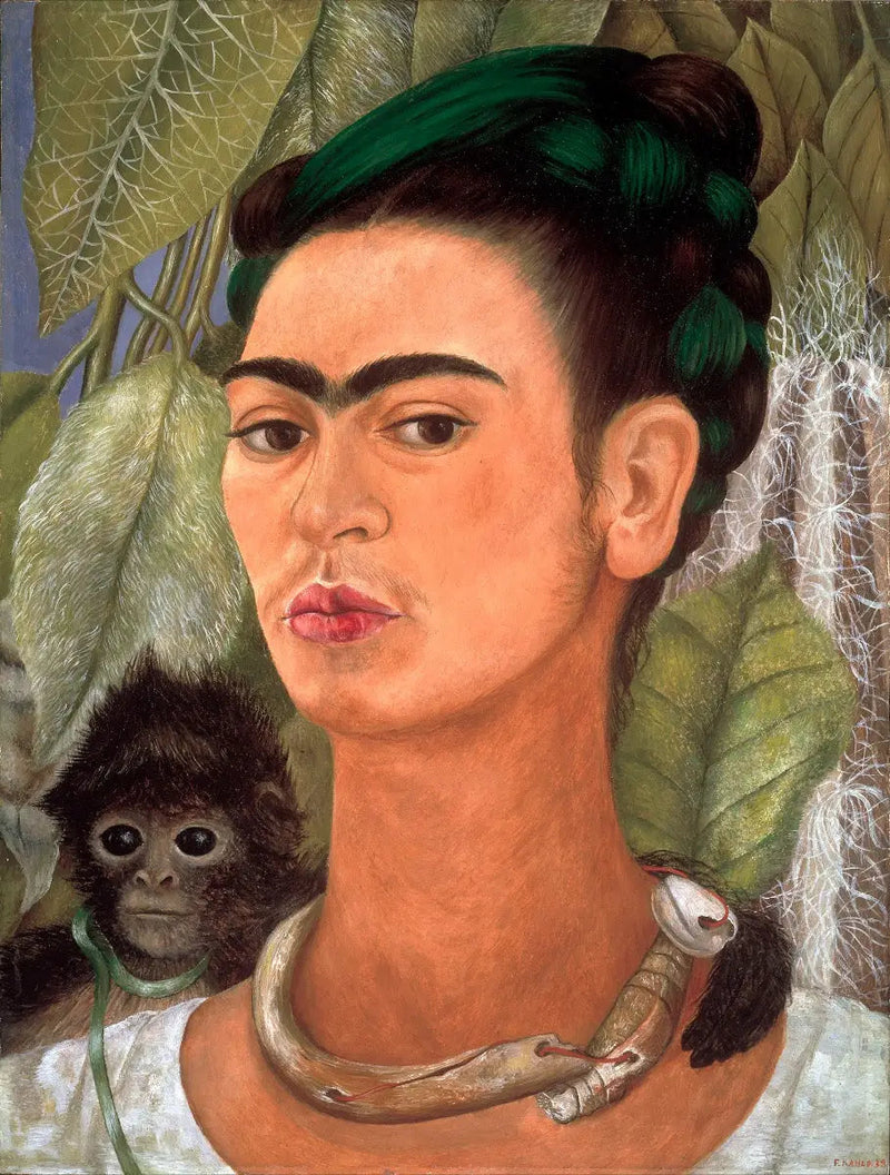Selvportrett med en ape - Frida Kahlo