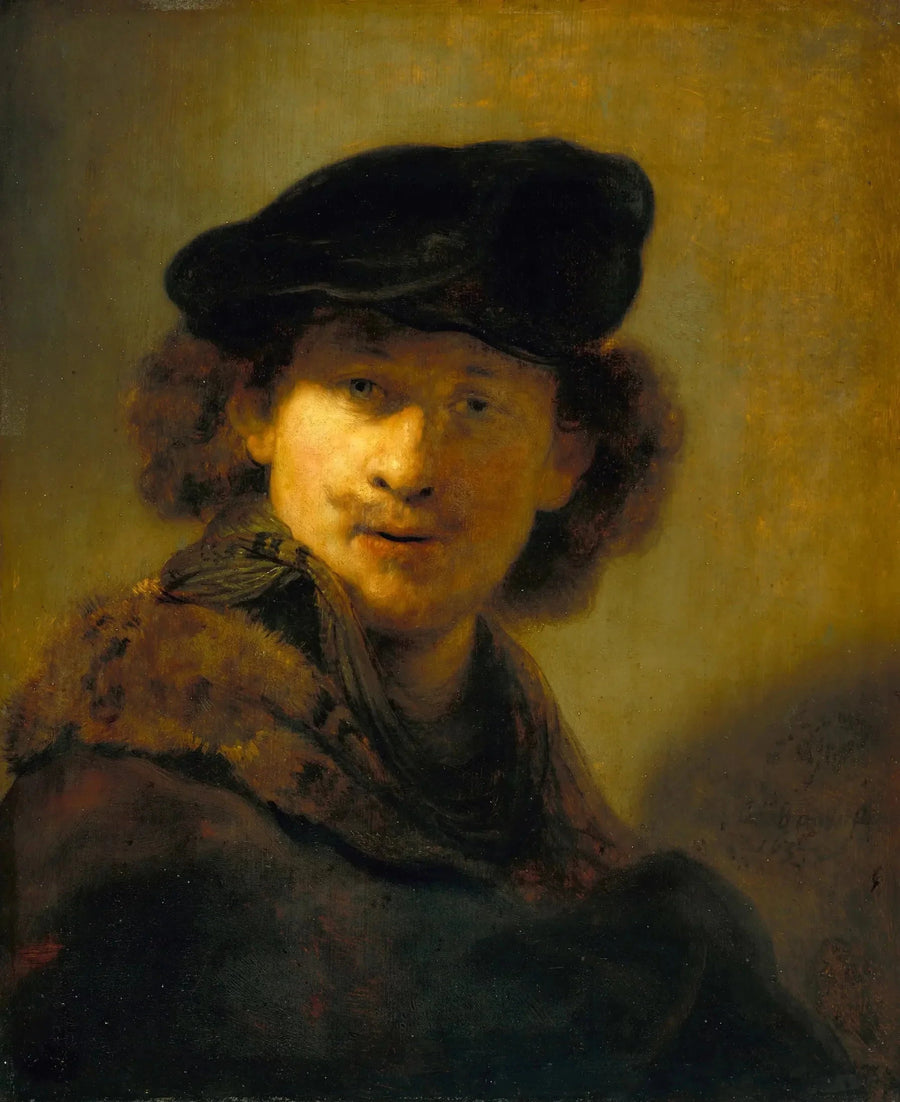 Selvbilde med fløyelslue - Rembrandt