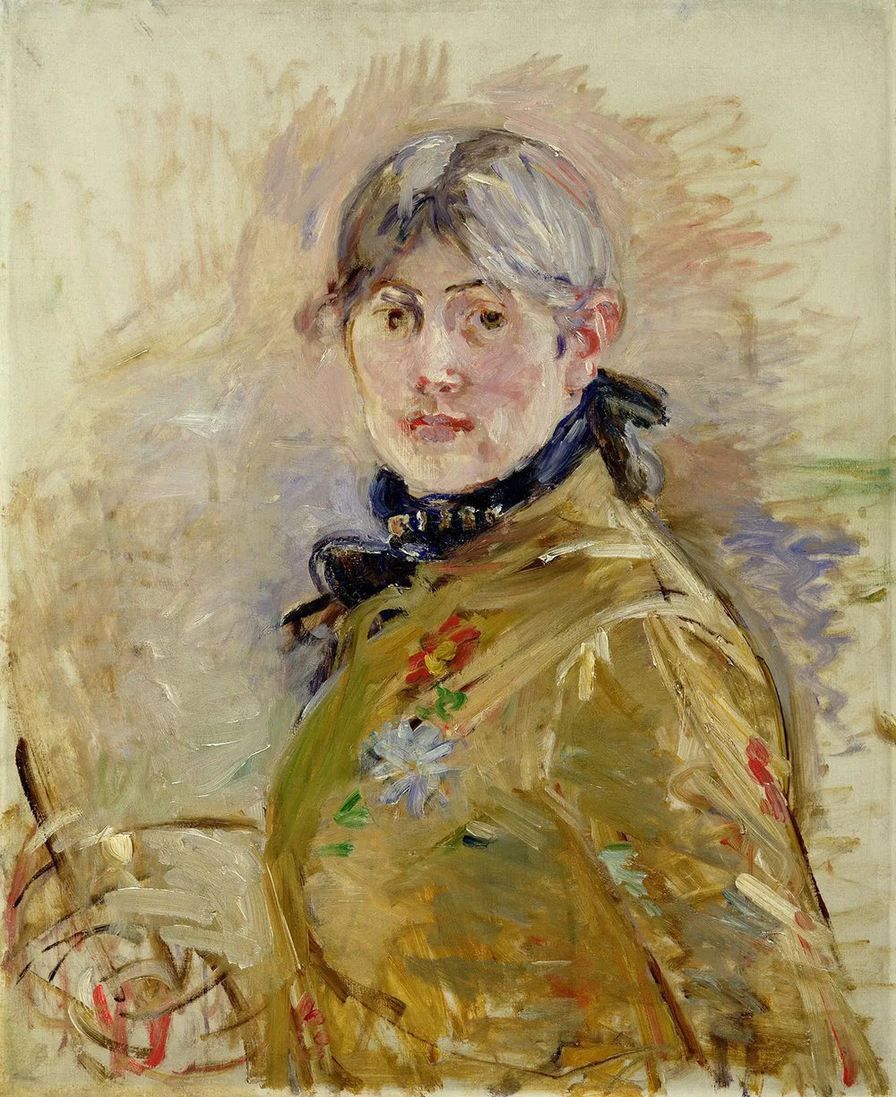 Autoportrait - Berthe Morisot image 1 copie peinte à la main à l’huile